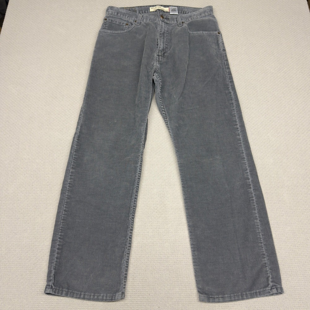 Levis 559 Corduroy Pants Mens 34x30 Gray Loose Straight Y2k Cotton Casual